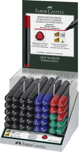 FABER-CASTELL Permanent-Marker GRIP, Rundspitze, im Display