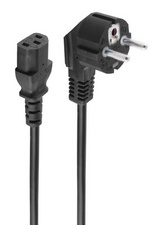shiverpeaks BASIC-S Schutzkontakt Stromkabel, 2,0 m, schwarz