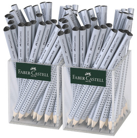 FABER-CASTELL Bleistift Jumbo GRIP silber, im Köcher