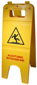 Nölle Warnschild ACHTUNG RUTSCHGEFAHR, gelb