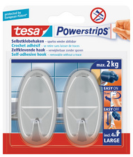 tesa Powerstrips Haken LARGE Oval, weiss