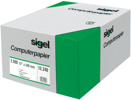 sigel DIN-Computerpapier endlos, 240 mm x 4' (10,16 cm)