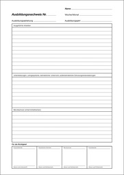 RNK Verlag Ausbildungsnachweis-Heft, wöchentlich/monatlich