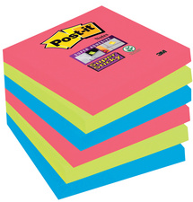 Post-it Haftnotizen Super Sticky Notes, 76 x 76 mm, 5+1