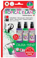 Marabu Textilsprühfarbe 'Fashion-Spray', Set TROPICAL ISLAND