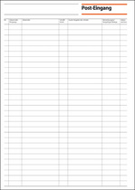 sigel Formularbuch 'Post-Eingang/Post-Ausgang', A4, 50 Blatt