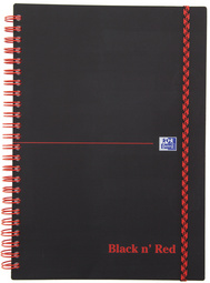 Oxford Black n Red Collegeblock, DIN A4, kariert, PP