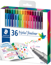 STAEDTLER Fineliner triplus BRILLIANT COLOURS, 36er Etui