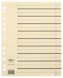 PAGNA Trennblätter, DIN A4, Kraftkarton, beige