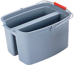 Rubbermaid Doppeleimer, 18 Liter, PP, grau