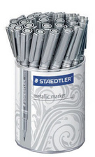 STAEDTLER Permanent-Marker Metallic, silber, 30er Display