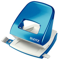 LEITZ Locher Nexxt 5008, blau-metallic, im Blister