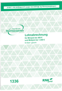 RNK Verlag Vordruck Lohnabrechnung Teilzeit-Beschäftigte