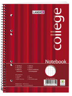 LANDRÉ Notebook college DIN A5, 160 Blatt, kariert