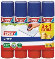 tesa ecoLogo Stick Klebestift, 3er Pack, 10 g