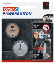 tesa Powerbutton Haken Universal medium, chrom