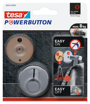 tesa Powerbutton Haken Universal medium, chrom