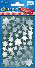 AVERY Zweckform ZDesign Weihnachts-Sticker 'Sterne', silber