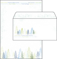 sigel Weihnachts-Motiv-Papier 'Trees', A4, 90 g/qm