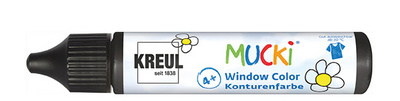 KREUL Window Color Konturenfarbe Pen 'MUCKI', schwarz, 29 ml