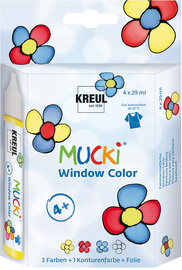 KREUL Window Color Pen 'MUCKI', 4er-Set
