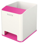 LEITZ Sound Stifteköcher WOW Duo Colour, 2 Fächer, pink