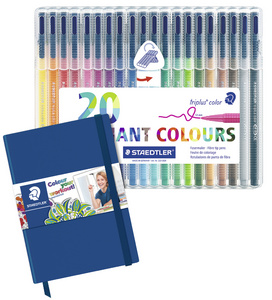 STAEDTLER Fasermaler triplus BRILLIANT COLOURS, 20er Etui