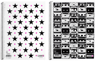 LANDRÉ Collegeblock MUSIC & STARS, DIN A5, kariert, 80 Blatt