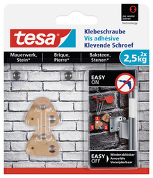 tesa Klebeschraube für Mauerwerk, dreieckig, 2,5 kg