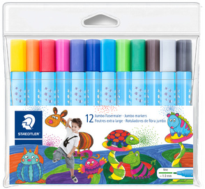 STAEDTLER Jumbo Fasermaler Noris Club, dreieckig, 12er Etui