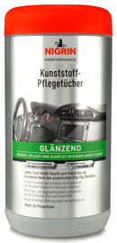 NIGRIN Kunststoff-Pflegetücher glänzend, Spenderbox