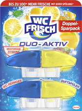 WC Frisch DUO AKTIV WC-Reiniger/-Duftspüler Lemon,Doppelpack