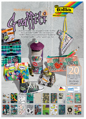 folia Motivblock 'Graffiti', 240 x 340 mm, 20 Blatt