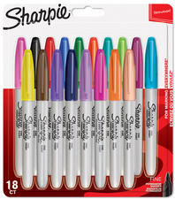 Sharpie Permanent-Marker FINE, 24er Blisterkarte