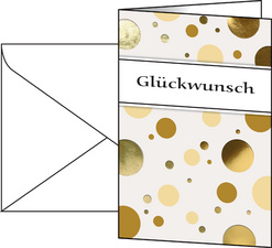 sigel Grußkarte 'Golden Bubble', (B)115 x (H)170 mm