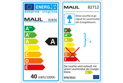 MAUL Energiespar-Deckenleuchte MAULline, 1x 36 Watt, weiß