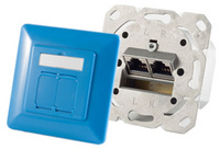 shiverpeaks BASIC-S Anschlussdose Kat. 6A, 2 x RJ45, rot