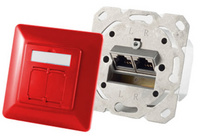 shiverpeaks BASIC-S Anschlussdose Kat. 6A, 2 x RJ45,perlweiß