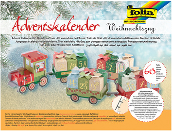 folia Adventskalender 'Weihnachtszug', 60-teilig