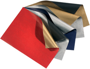 folia Weihnachts-Geschenkpapier 'Bicolor', blau/silber