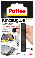 Pattex Flexible Knete Kintsuglue, schwarz, 3 x 5 g Blister