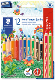 STAEDTLER Dreikant-Buntstift Noris super jumbo, 10+2