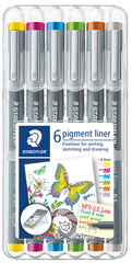 STAEDTLER Pigmentliner, Strichstärke: 0,5 mm, 6er Etui