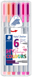 STAEDTLER Fineliner triplus 'MY flamingo COLOURS', 6er Etui