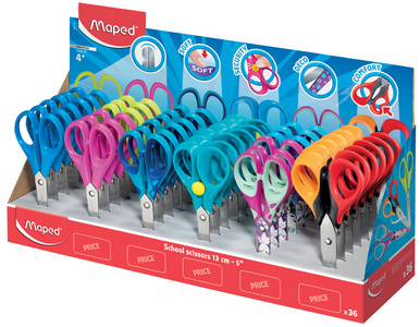 Maped Scheren Display, rund, Länge: 130 mm, 36er Display