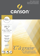 CANSON Zeichenpapierblock 'C' à grain, 224 g/qm, DIN A3