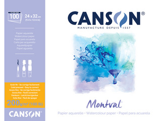 CANSON Zeichenpapier-Block 'Montval', 240 x 320 mm, 200 g/qm