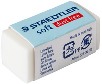 STAEDTLER Kunststoff-Radierer soft S30, weiß