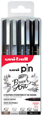 uni-ball Fineliner PIN ASP009, 5er Set