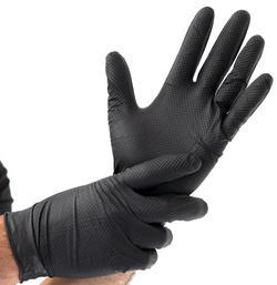 HYGOSTAR Nitril-Handschuh 'POWER GRIP', S, schwarz